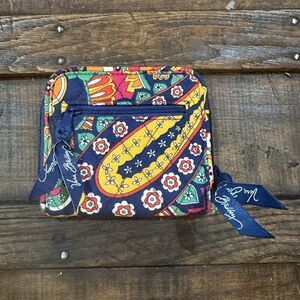 Vera Bradley Venetian Paisley Zip Around Mini Wallet EUC